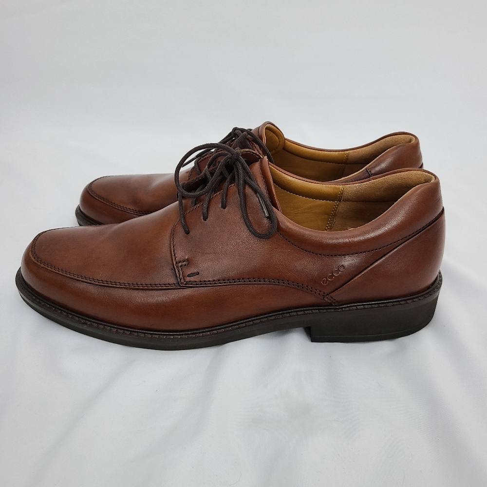 NEW Ecco Men's Holton Apron Leather Shoes, Cognac, size 12 - 12.5, EUR 46